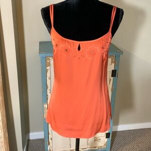 NWOT Tommy Bahama RARE 100% Silk Embroidered Camisole. Size Small